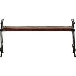 Pamono Parkbänk Nr 2 Bench in Cast Iron and Painted Wood attributed to Folke Bensow, 1920s