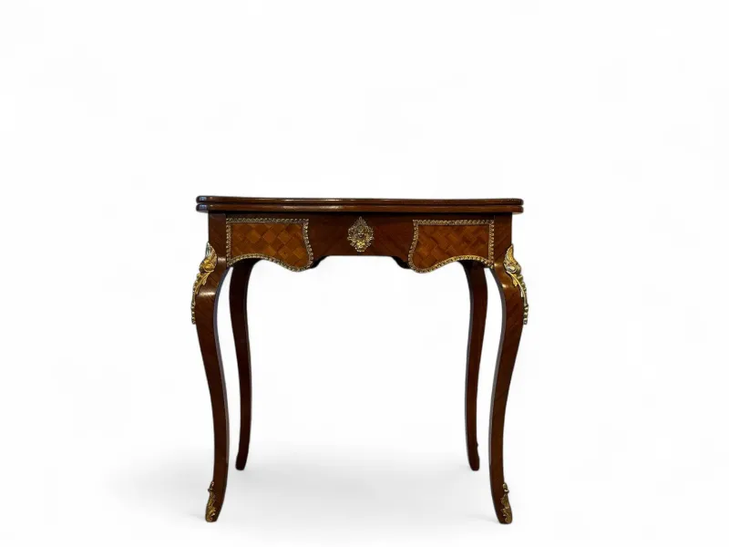 Pamono Parquetry Game Table with Green Felt Top, 1950s> Game Tables