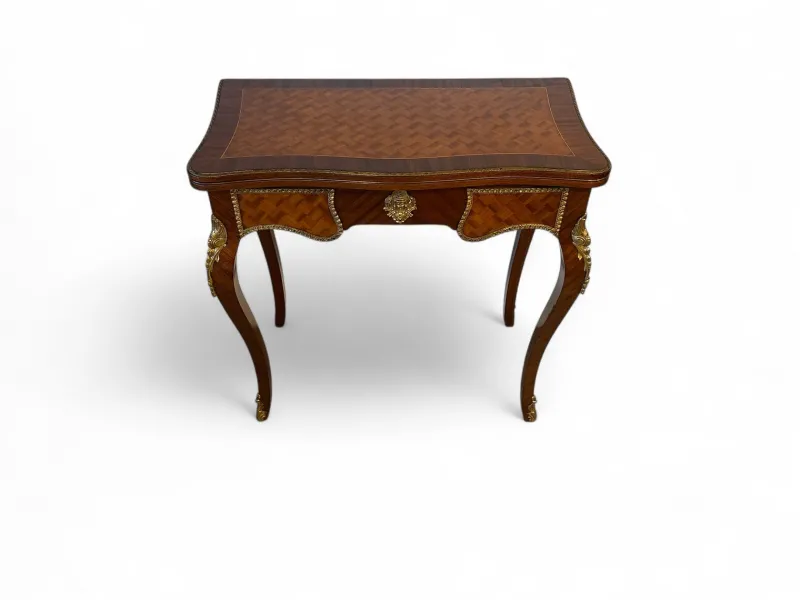 Pamono Parquetry Game Table with Green Felt Top, 1950s> Game Tables