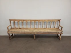 Pamono Patinated Church Bench in Fir> Benches