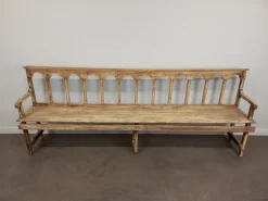Pamono Patinated Church Bench in Fir> Benches