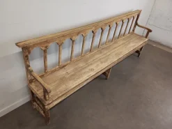 Pamono Patinated Church Bench in Fir><noscript><img width=