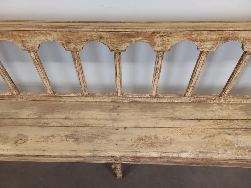 Pamono Patinated Church Bench in Fir> Benches
