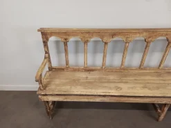 Pamono Patinated Church Bench in Fir><noscript><img width=
