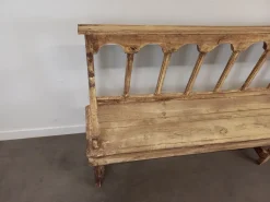 Pamono Patinated Church Bench in Fir><noscript><img width=