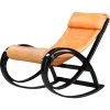Pamono Patinated Cognac Leather Sgarsul Rocking Chair by Gae Aulenti for Poltronova, 1960s