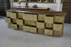 Pamono Patinated 24-Drawer Craft Cabinet, 1950s> Dressers, Commodes & Chests