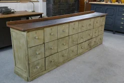 Pamono Patinated 24-Drawer Craft Cabinet, 1950s><noscript><img width=