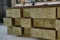 Pamono Patinated 24-Drawer Craft Cabinet, 1950s><noscript><img width=