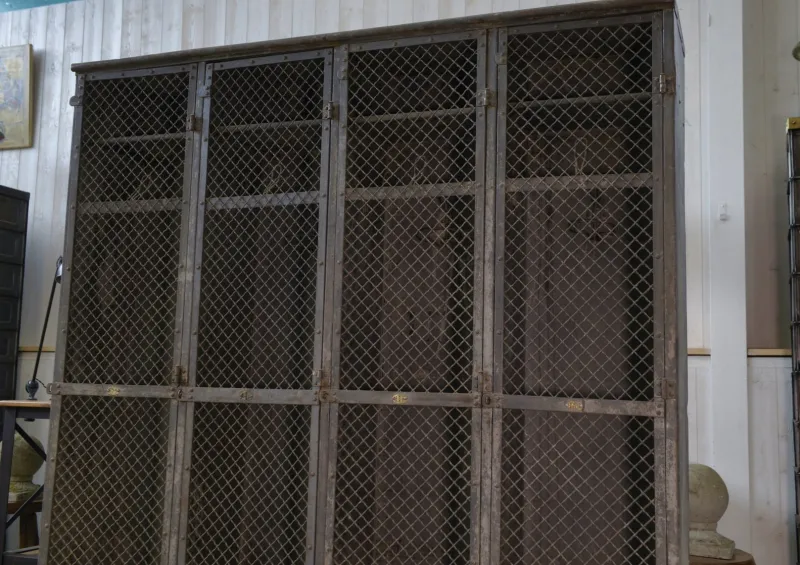 New Pamono Patinated Ghent Locker Cabinet,1930s