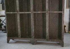 New Pamono Patinated Ghent Locker Cabinet,1930s