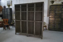 New Pamono Patinated Ghent Locker Cabinet,1930s