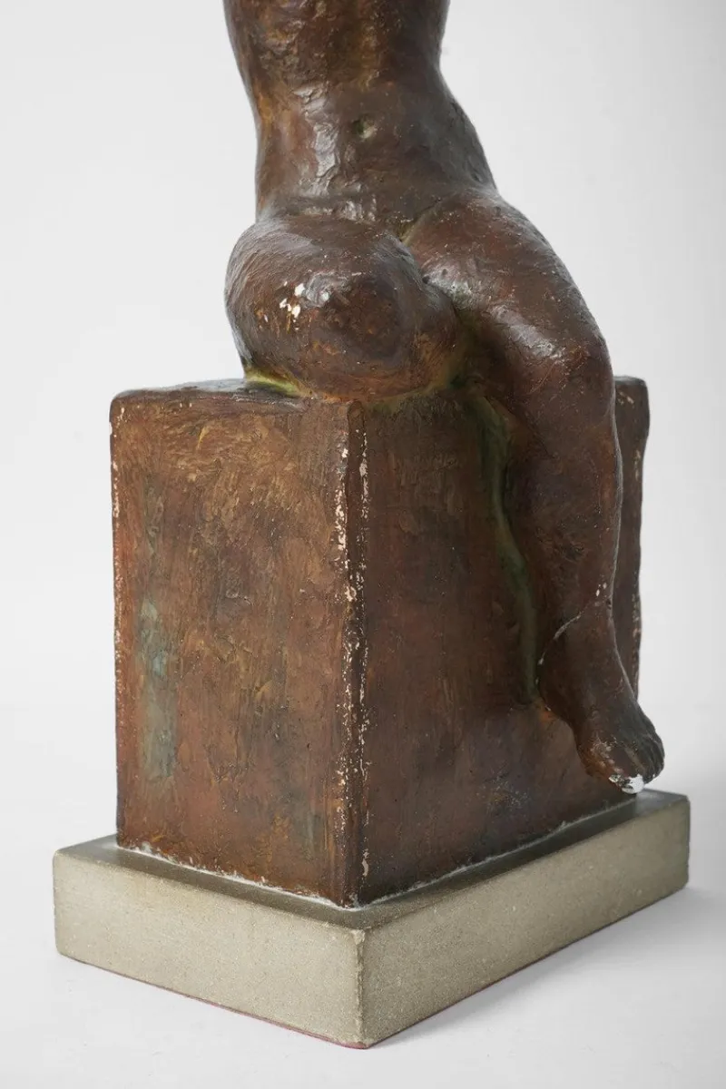 Pamono Patinated Nude Woman, 1940s, Plaster> Sculpture