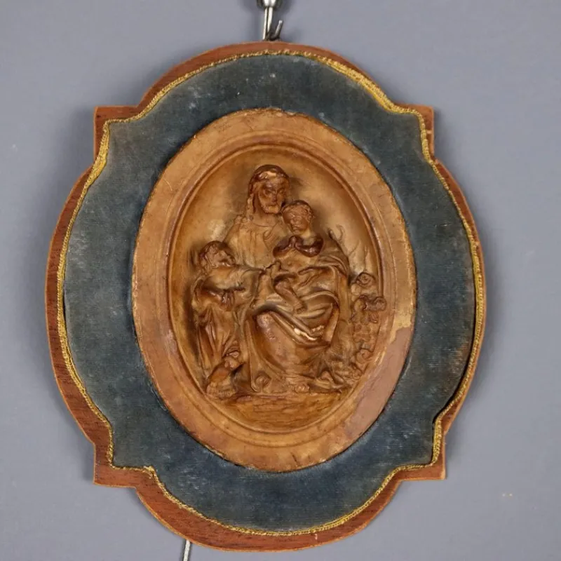 Pamono Patinated Plaster Bas-Reliefs, Set of 2> Wall Decor