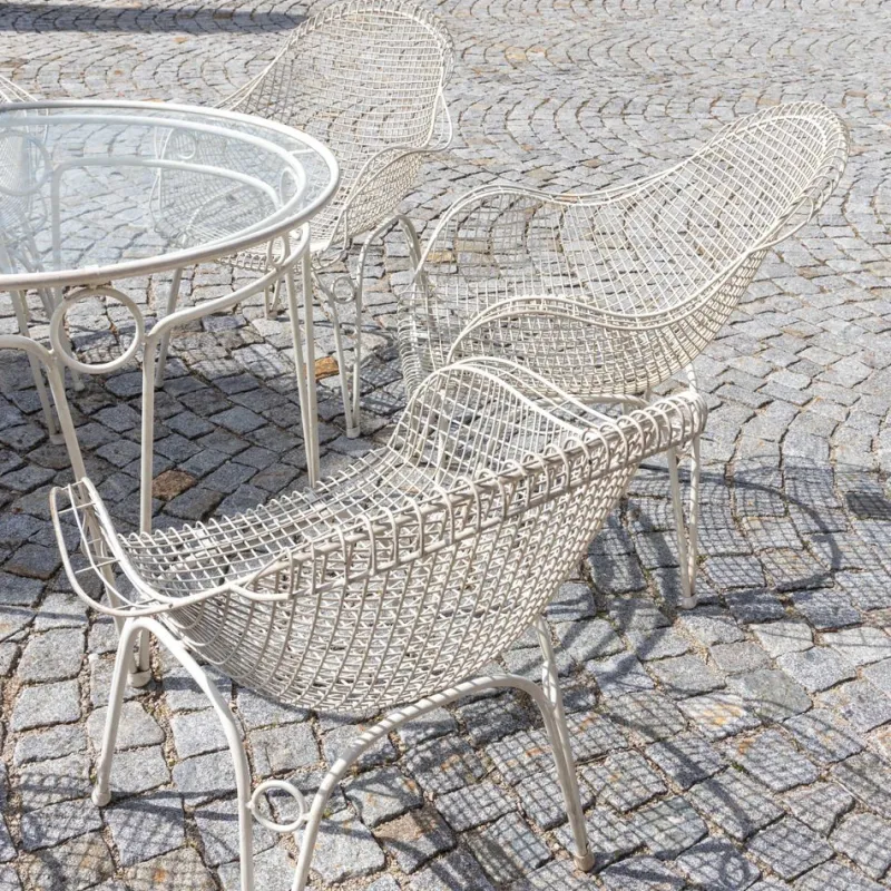 Pamono Patio Furniture Set, Italy, 1950s, Set of 6> Garden Seating