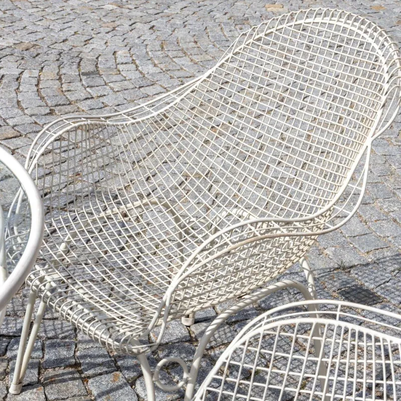 Pamono Patio Furniture Set, Italy, 1950s, Set of 6> Garden Seating