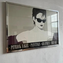 Online Pamono Patrick Nagel, Female Figure, 1980s, Giclée Print, Framed