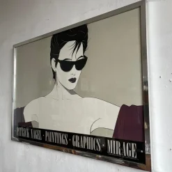 Online Pamono Patrick Nagel, Female Figure, 1980s, Giclée Print, Framed