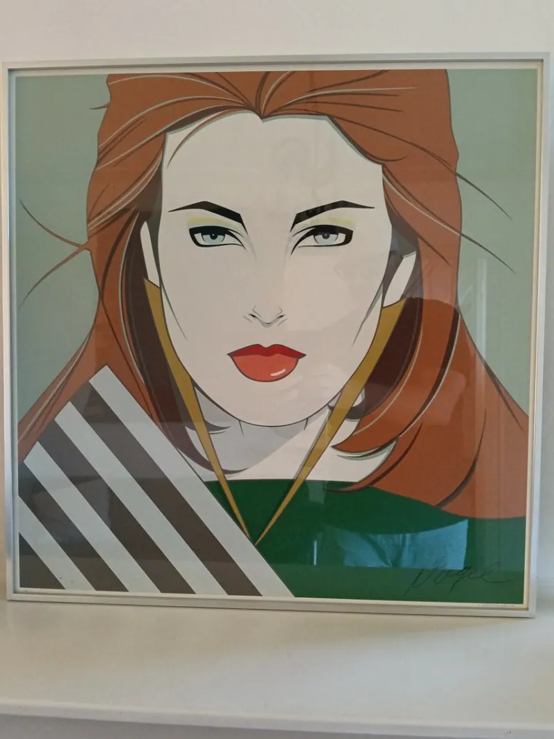 Online Pamono Patrick Nagel, Pop Art Redhead Woman, 1985, Print