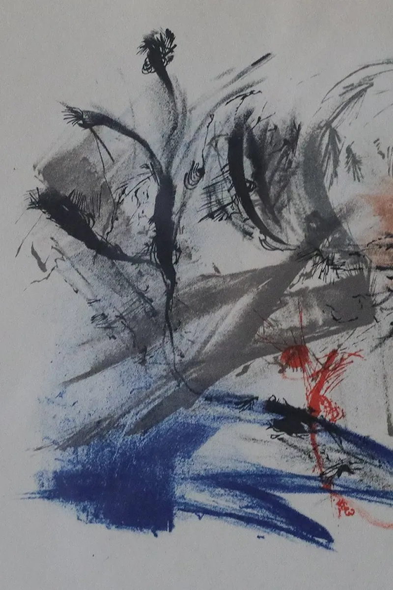 Discount Pamono Paul Holsby, Composition, Color Lithograph, 1962, Framed