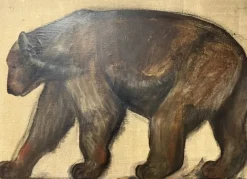 Discount Pamono Paul Jouve, The Brown Bear, 1950s, Oil on Canvas