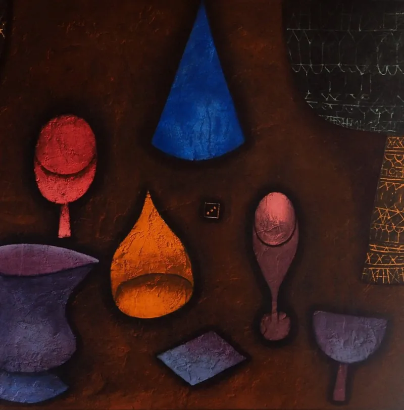 Pamono Paul Klee, Table Aux Dice, 1920s, Original Lithograph Poster> Posters|Wall Decor