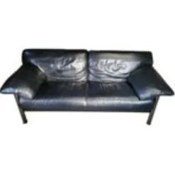 Best Pamono Pause Sofa in Black Leather by Pierluigi Cerri for Poltrona Frau, Italy, 1990s