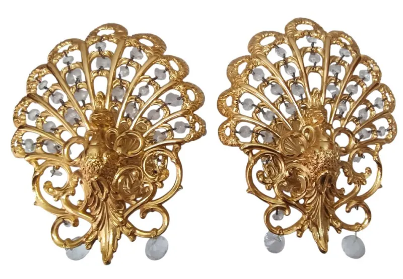 Pamono Peacock Lamps by Ernst Palme for Palwa, 1950s, Set of 2