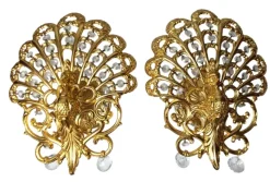 Pamono Peacock Lamps by Ernst Palme for Palwa, 1950s, Set of 2