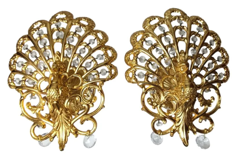 Pamono Peacock Lamps by Ernst Palme for Palwa, 1950s, Set of 2