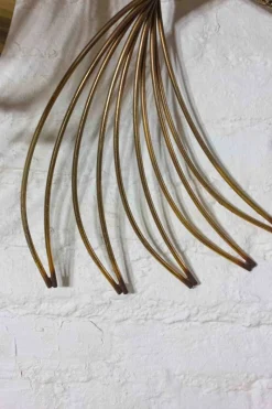 Pamono Peacock Wall Sculpture in Brass by Curtis Jere, 1980s><noscript><img width=