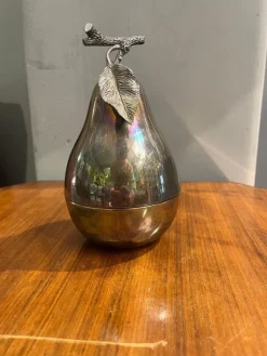 Pamono Pear-Shaped Silver Ice Bucket from Teghini, 1970s><noscript><img width=