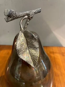 Pamono Pear-Shaped Silver Ice Bucket from Teghini, 1970s><noscript><img width=