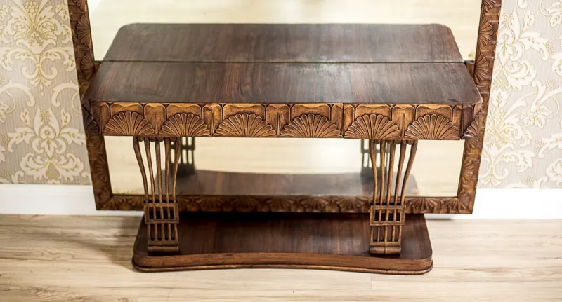 Online Pamono Pearwood Vanity Table with Mirror, 1900s