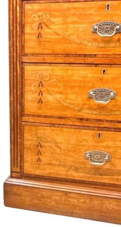 Pamono Pedestal Chest of Drawers in Satinwood, 1880><noscript><img width=