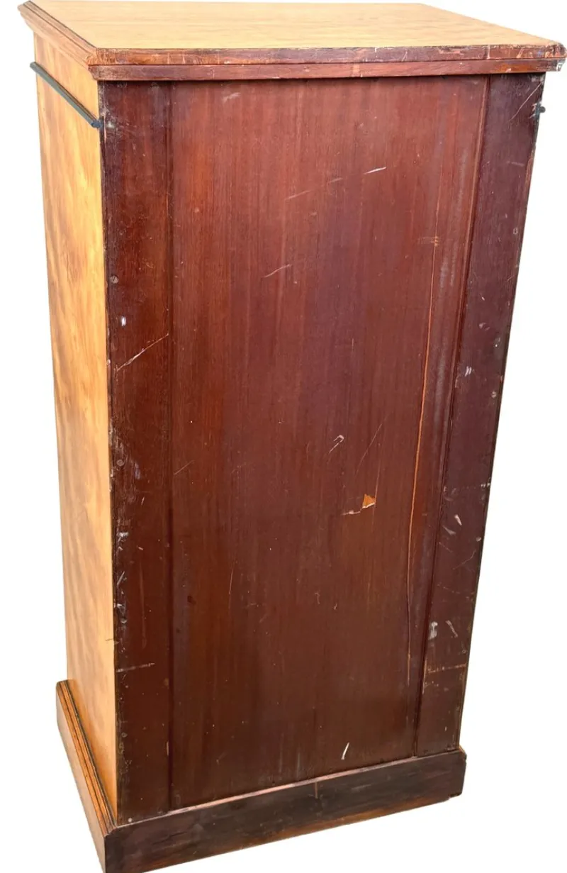 Pamono Pedestal Chest of Drawers in Satinwood, 1880> Dressers, Commodes & Chests