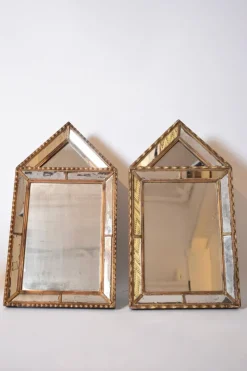 Pamono Pedestal Mirrors by Pierre Dariel dit Dolt, 1940s, Set of 2> Pedestals And Columns