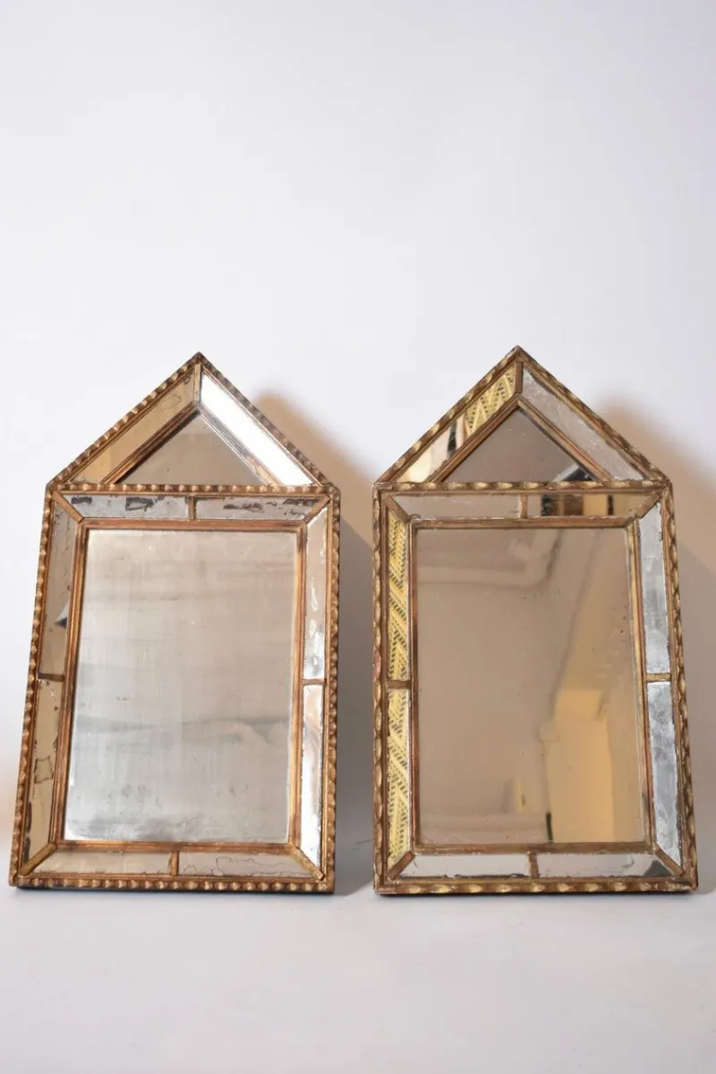 Pamono Pedestal Mirrors by Pierre Dariel dit Dolt, 1940s, Set of 2> Pedestals And Columns