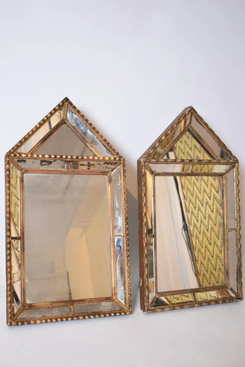 Pamono Pedestal Mirrors by Pierre Dariel dit Dolt, 1940s, Set of 2> Pedestals And Columns