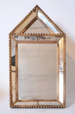 Pamono Pedestal Mirrors by Pierre Dariel dit Dolt, 1940s, Set of 2><noscript><img width=