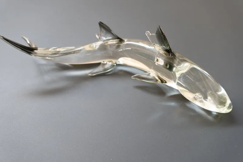 Pamono Pedestal Murano Glass Fish, 1980s> Pedestals And Columns