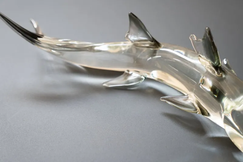Pamono Pedestal Murano Glass Fish, 1980s> Pedestals And Columns