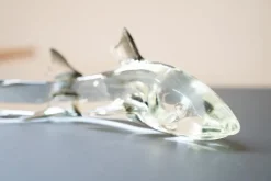 Pamono Pedestal Murano Glass Fish, 1980s><noscript><img width=
