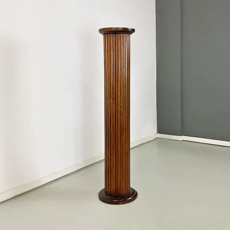 Pamono Pedestal or Column Display Stand in Wood, Early 1900s> Pedestals And Columns