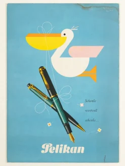 Hot Pamono Pelikan Advertisement, 1950s