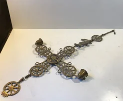 Pamono Pendant Cross Candleholder in Bronze, Greece, 1920s> Candleholders