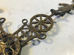 Pamono Pendant Cross Candleholder in Bronze, Greece, 1920s><noscript><img width=