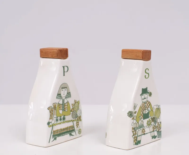 Pamono Pepper & Salt Shaker by Figgjo Flint, 1960s, Set of 2> Salt & Pepper Shakers