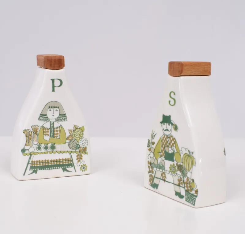 Pamono Pepper & Salt Shaker by Figgjo Flint, 1960s, Set of 2> Salt & Pepper Shakers