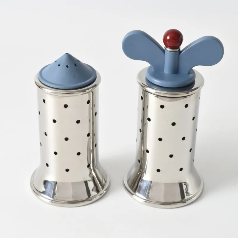 Pamono Pepper Grinder and Salt Shaker by Michael Graves for Alessi, 1990s, Set of 2> Salt & Pepper Shakers